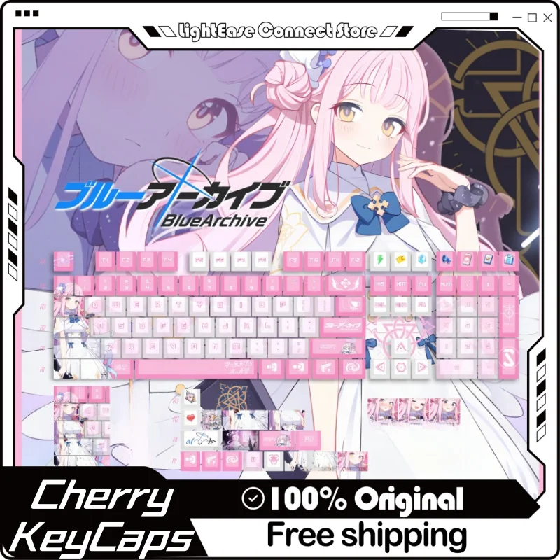 Blue Archive Mika Themed Keycaps 120 Key Pbt Thermal Sublimation Mechanical Keyboard Anime Game Cartoon Collect Gifts Keycaps