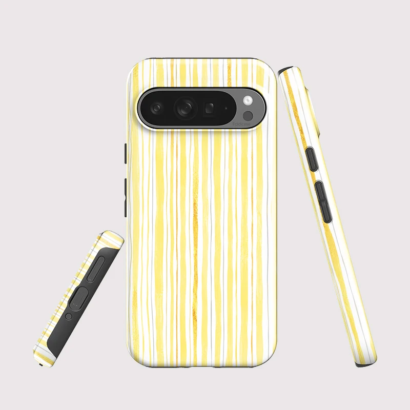 Fcicicase PC +TPU 2 in 1 Phone Case For Google Pixel 10 9 Pro XL 10 10A 7A 8A 8 9 Pro Stripe Lines Painting Shockproof Cover