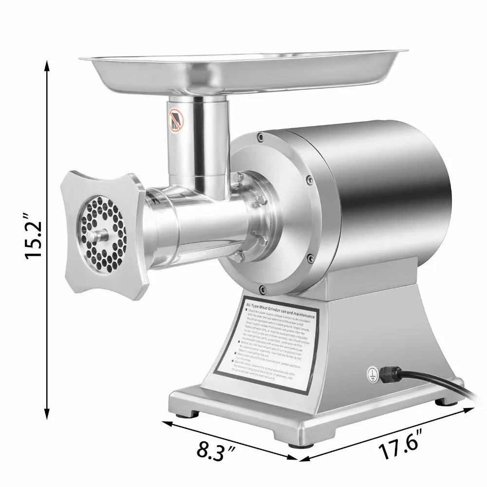 

1100 W Stainless Steel Electric Meat Grinder 193 r / min Meat Grinder, Food GrinderCommercial Meat Grinder Grinding