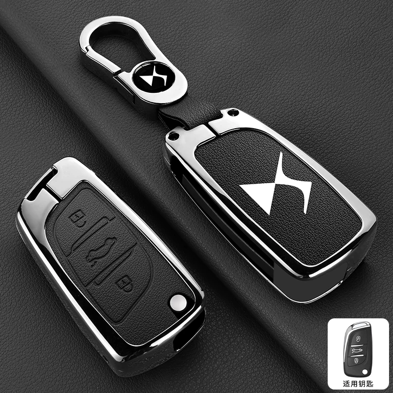 Leder-Autoschlüsselhülle für DS DS3 DS5 DS6 DS7 DS9 Peugeot Energy DS4 Dias Schlüsselanhänger Dekoration Innenraumzubehör.