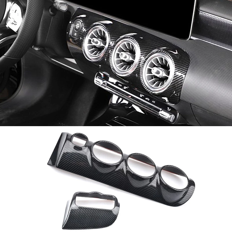 For Mercedes-Benz A Class A200L A180L W177 V177 CLA C118 W118 2020+ LHD Car Center Console Front Air Vent Cover Trim 2019-2021