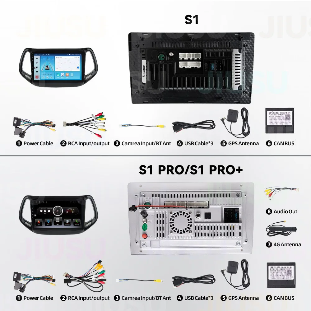 Android 12 autoradio GPS Navigation lecteur DVD système Audio multimédia stéréo pour Jeep Compass 2017 avec Carplay DSP DAB