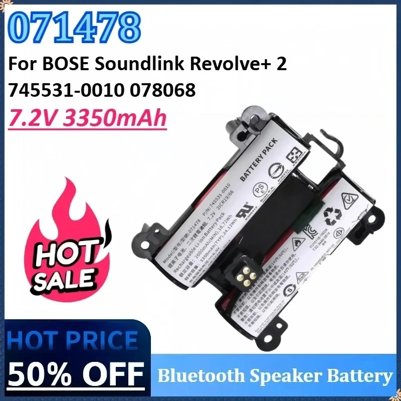 

New 071478 078068 7.2V 3350mAh 745531-0010 Bluetooth Speaker Battery for BOSE Soundlink Revolve Plus Soundlink Revolve+ 2