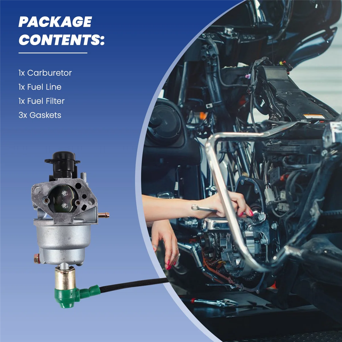 Новый карбюратор для двигателя Honda GX340 GX390 188F, 11 л.с., 13 л.с., детали генератора