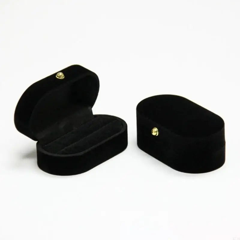 

Portable Double Ring Box Jewelry Ring Box Proposal Engagement Bands Display Holder Wedding Ring Storage for Case