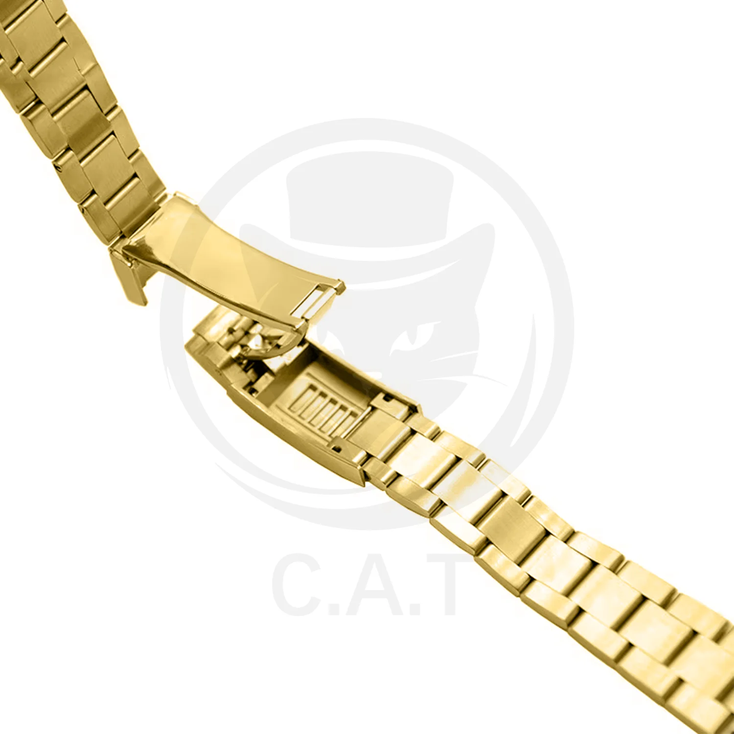 GMT ساعة NH34 ساعات أوتوماتيكية للرجال فاخرة الذهب الفولاذ المقاوم للصدأ مقاوم للماء الأزرق مضيئة للتخصيص ساعة C.A.T WWA0007