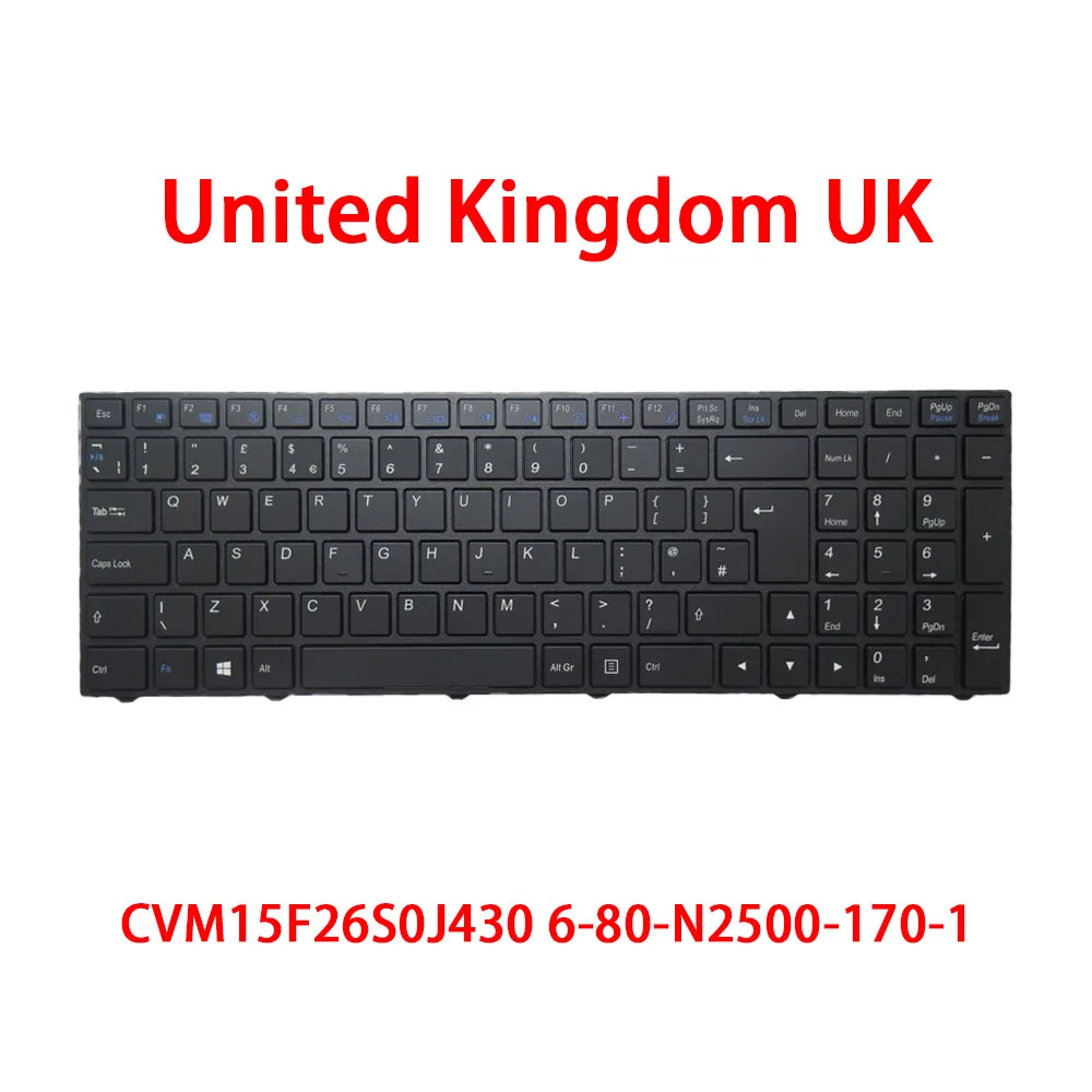 

Клавиатура для CVM15F26SUJ4308 6-80-N7500-280-1 2Z703-RU45G-C80S CVM15F26E0J430B 6-80-N7500-160-1 CVM15F26S0J430 6-80-N2500-170-1