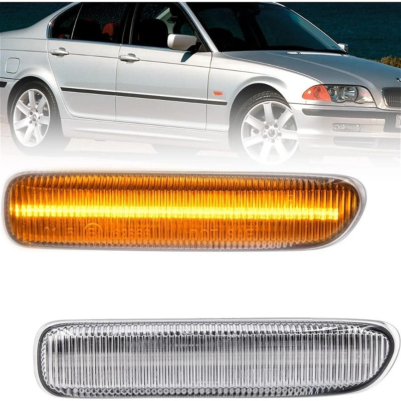 LED Turn Signal Side Marker Light For BMW 3 Series E46 Sedan Coupe Wagon Convertible 1997 1998 1999 2000 2001