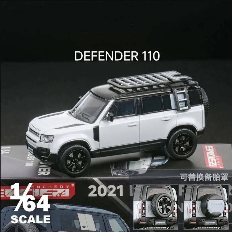 

1/64 масштаб Defender 110, имитация сплава, модель автомобиля, статический дисплей, коллекционный подарок, игрушка, орнамент, сувенирное украшение