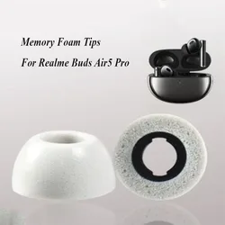 Memory Foam Tips For Realme Buds Air5 Pro Wireless Earphone Earcaps Eartips Foam Cover Replacement Accessories Earbuds Tips