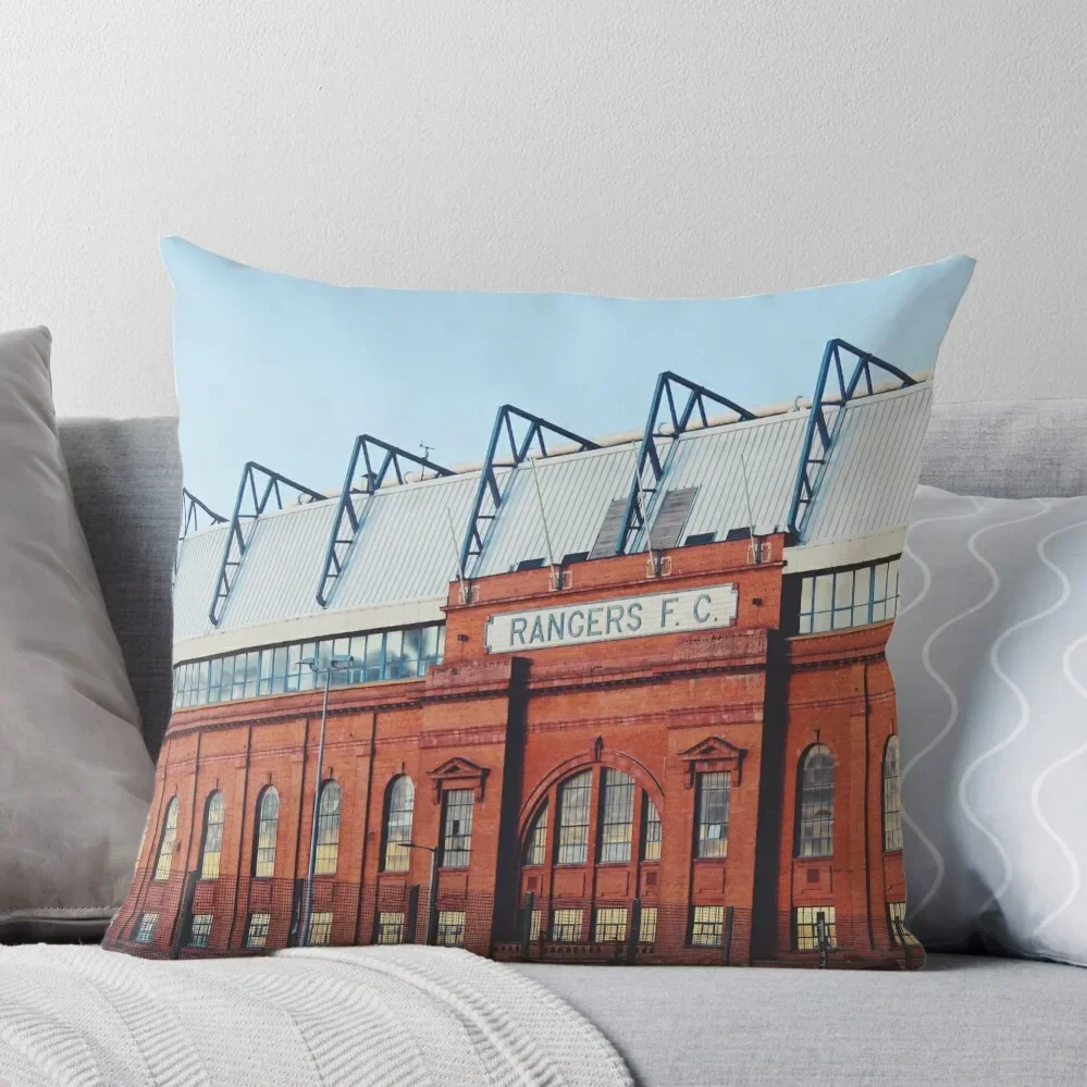 

Ibrox Stadium at blue hour Throw Pillow Sitting Cushion Cushion Covers For Living Room luxury throw pillow covers