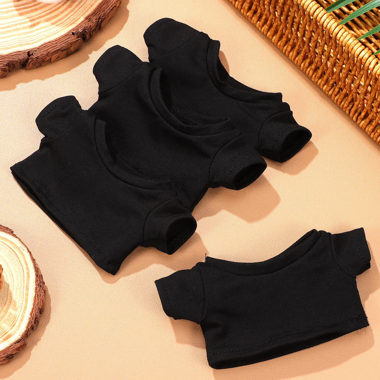 4Pcs Stylish Bear T-Shirt for Stuffed Animals Soft Knitted Cotton Comfortable Fit Universal Size Stuffed Animal Clothes Decor