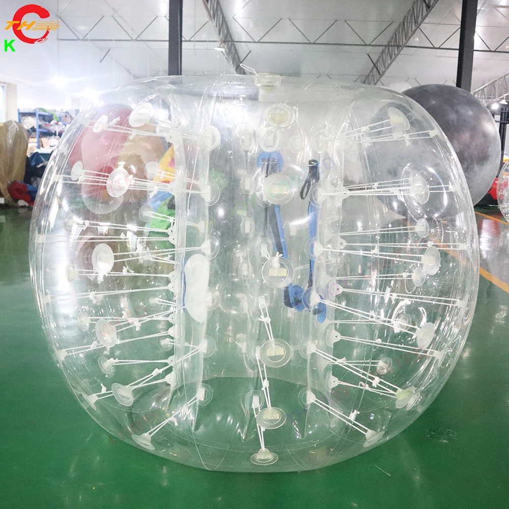 

Free Door Shipping 1.5m Clear Bubble Ball Inflatable Human Body Bumper Bouncy Knocker Soccer Balls Suit Football Pump Loopy Play