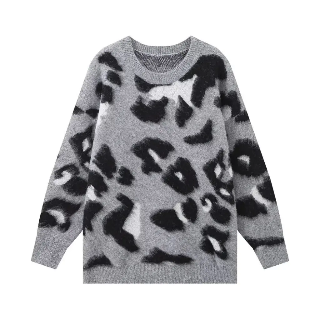 

Autumn Fashion Women's Animal Print Jacquard Pullover Sweater E74438 New Arrivals