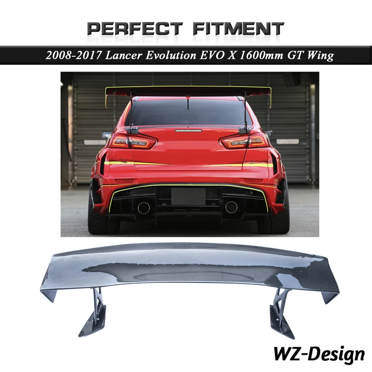 

FRP Fiber Glass 1600 мм GT Wing подходит для 2008-2017 Evolution EVO X 10 VS EO Edition Style 1600 мм GT Wing Spoiler
