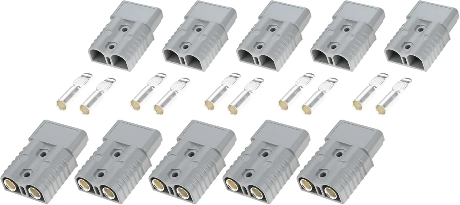

10Pcs 175A Battery Quick Coupler Kit for AWG Cable Wire Harness Plug Jumper Cable Plug Connector Battery Cable Connector Grey