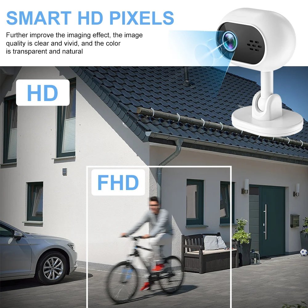 WiFi Camera Surveillance Security Baby Monitor Automatic Human Tracking Cam 2-Way Audio Night Vision Indoor Video Camera