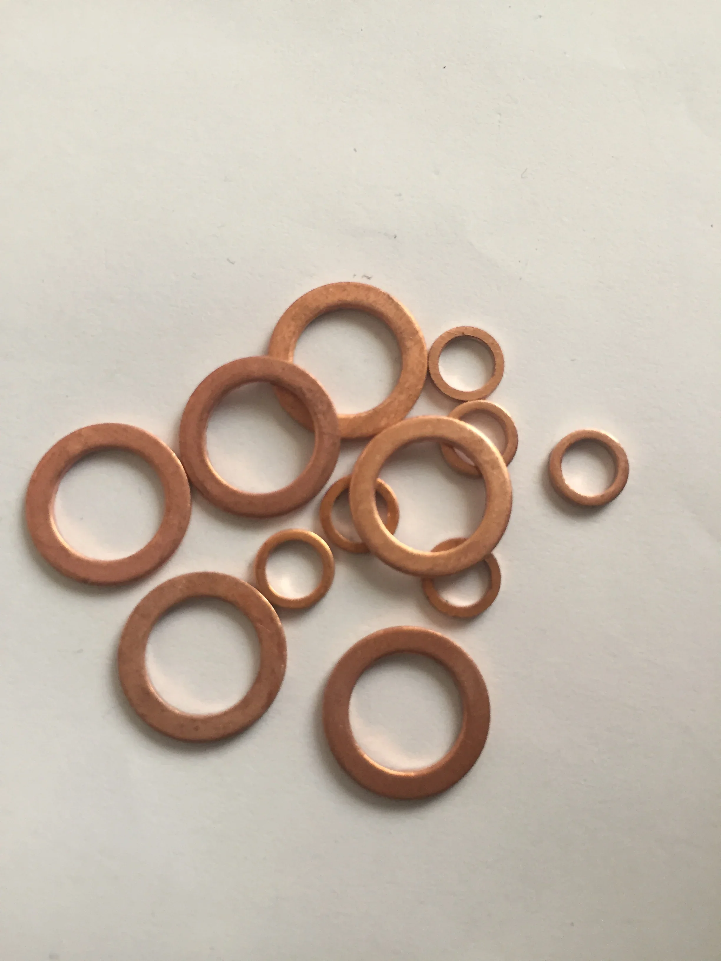 50 PCS 1mm Thickness M2.5 3 4 5 6 7 8 9 10 11 12 13 14-20 Copper Washer Solid Gasket Sump Plug Oil Seal For Boat