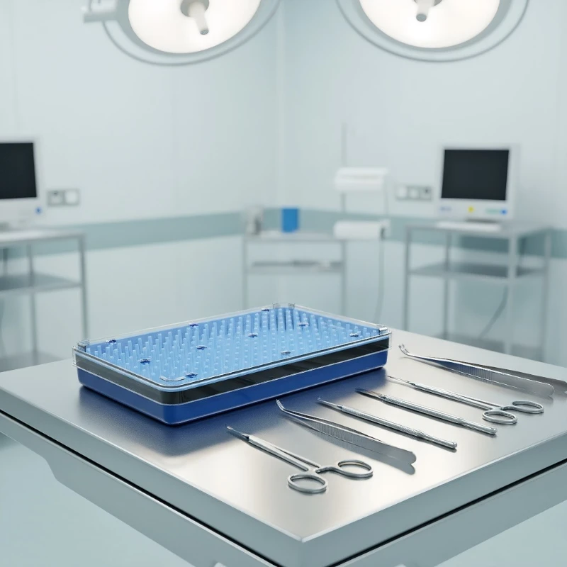 Silicone Sterilization Box for High-temperature and High-pressure Disinfection of Microscopic Surgical Instruments