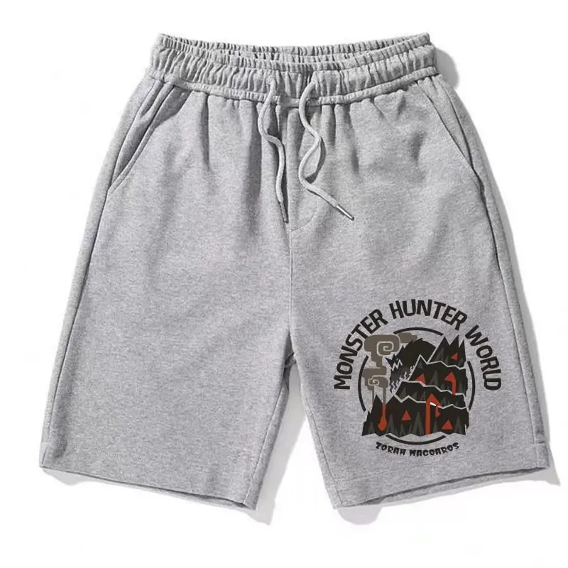 

Мужские шорты Monster Hunter, летняя обычная версия с карманами, спортивные штаны, модные повседневные брюки с пятью точками, пара в одном стиле