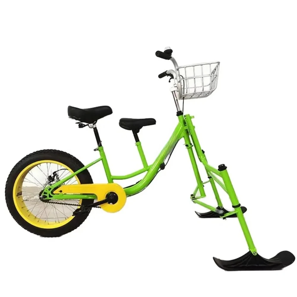 Adult Children Travel Style Snowmobile Ice and Snow Bike Ice Skate Cart Fun Parent-child Amusement Equipment