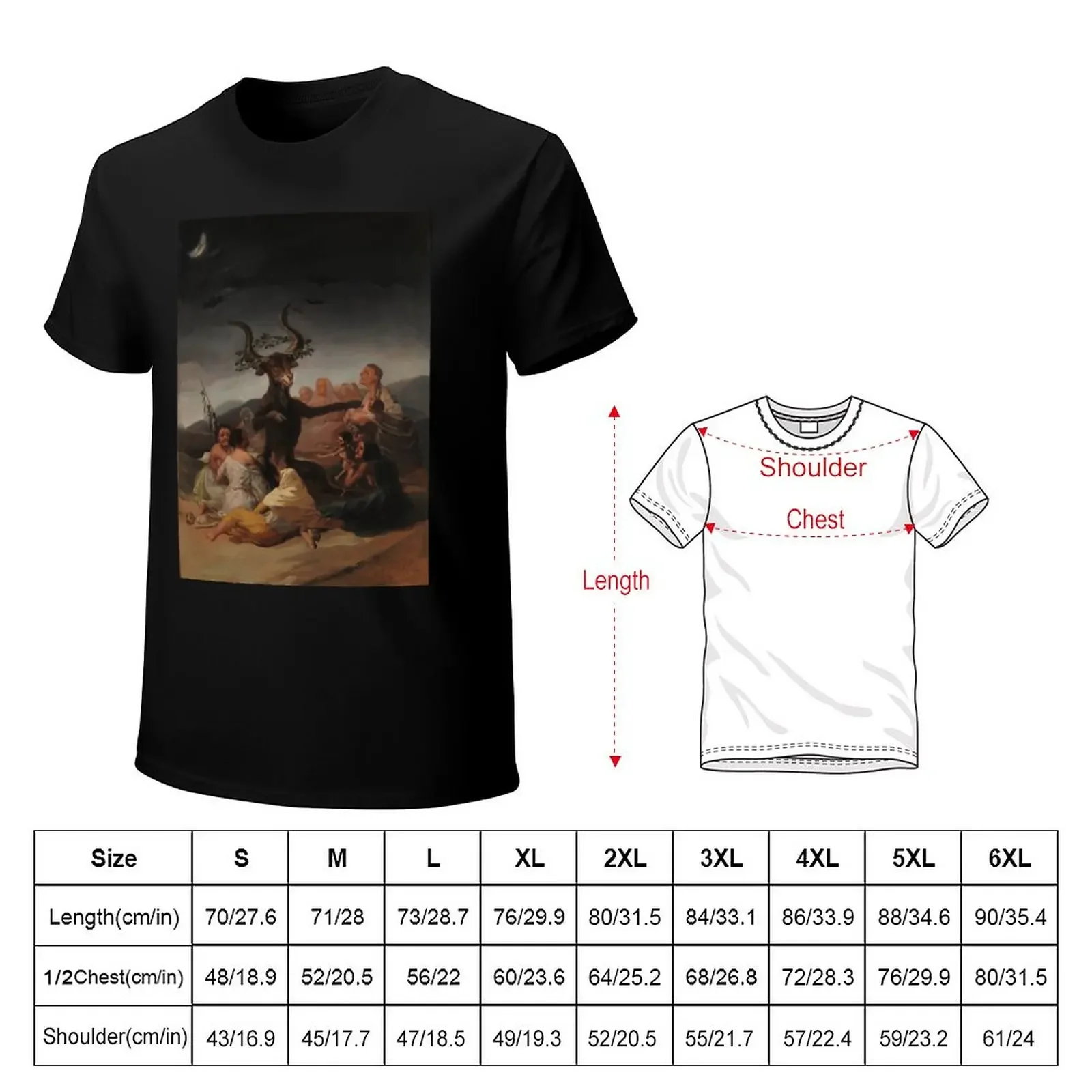 Goya - Witches' Sabbath (Unedited Version)- BigArt T-Shirt sports fans shirts graphic tees heavy weight t shirts for men