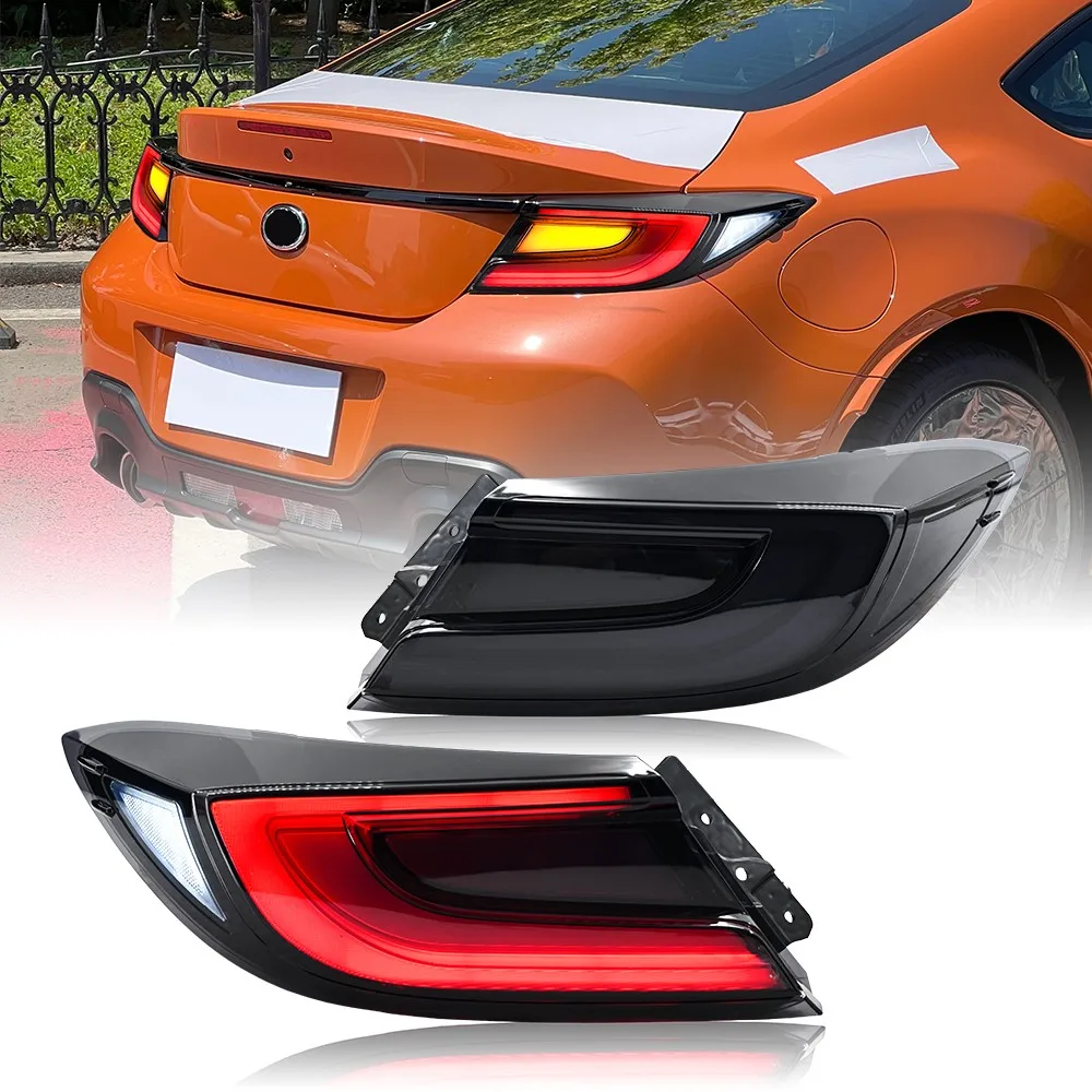 

1Pair Smoke LED Tail Lights For 2022-2024 Toyota GR86 / Subaru BRZ Sequential Turn Signal Trunk Rear Brake Lamps Assembly