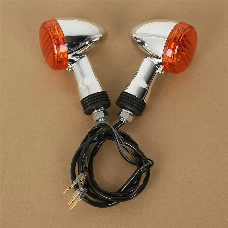 Superior-Universal Motorcycle 10Mm Amber Turn Signals For Kawasaki For Honda Cruiser Models Boulevard M109R