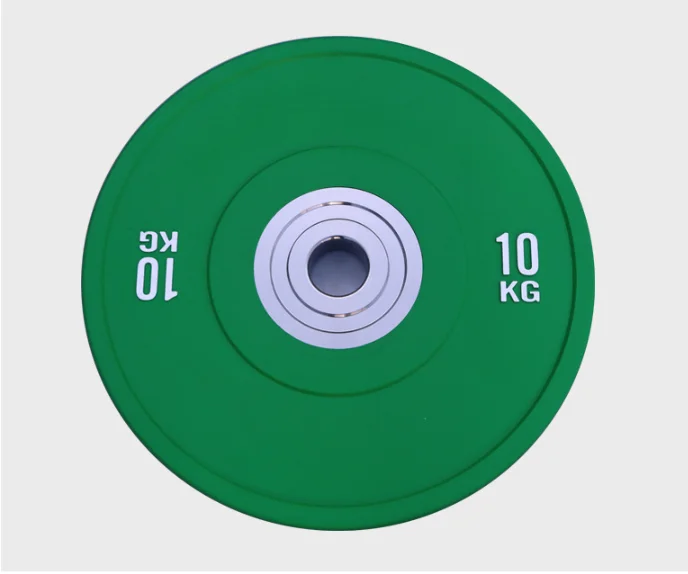 أطباق رفع اللياقة البدنية ذات غطاء مطاطي أسود مع KG LBS #6