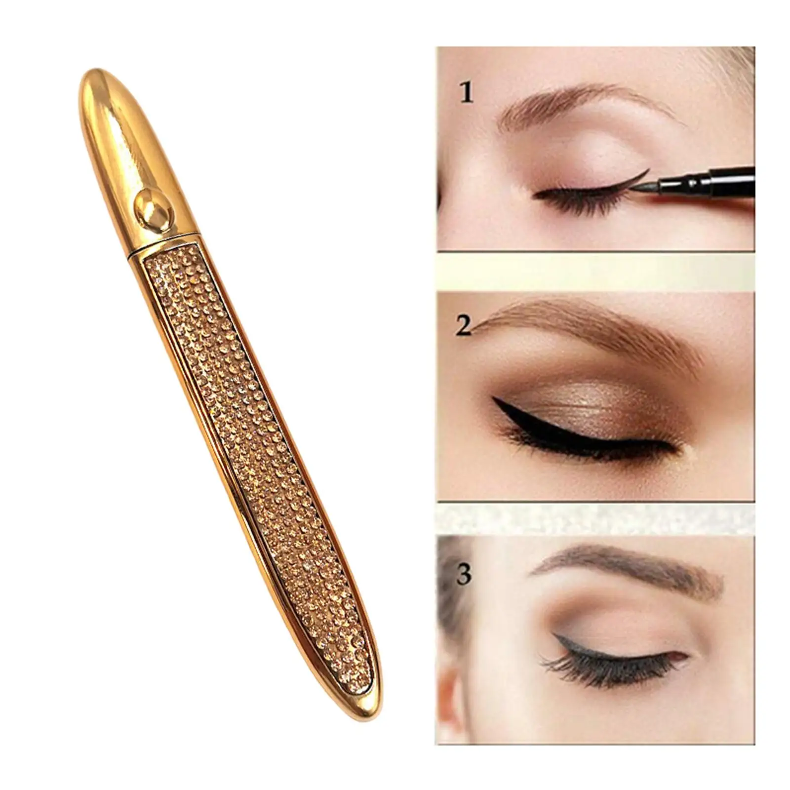 Eyeliner liquide à paillettes diamant, stylo étanche, longue durée, séchage rapide pour maquillage cosmétique, ensemble de eye-liner