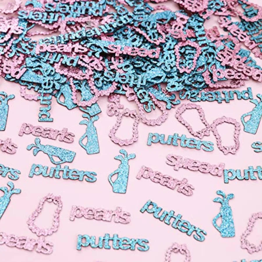 200 szt. Perłek lub Konfetti na Uroczystość Ujawnienia Płci Dziecka, Dekoracje Golfowe, Konfetti na Stół Urodzinowy, Dekoracje Golfowe na Ujawnienie Płci Dziecka