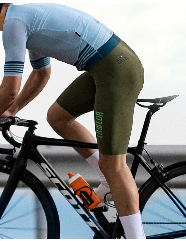 LAMEDA Herren-Radsport-Trägerhose, professionelle Radsport-Träger, 6-Stunden-Pads, hohe Taille, Fahrrad-Shorts, atmungsaktive Rennrad-Bekleidung – Detail 11
