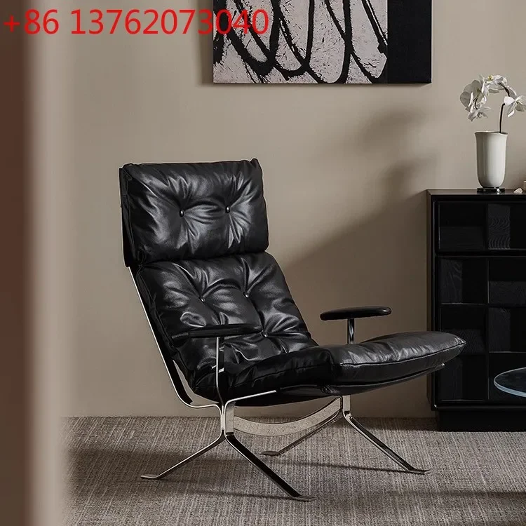 

Современное скандинавское кресло в стиле Ваби-Саби 2026 года, дизайнерское, с высокой спинкой, для дома, одноместное.