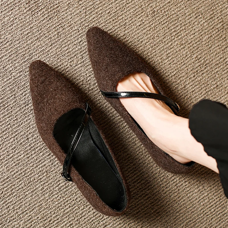 

Pointed Toe Women Flats Shoes Elegant Fashion Dress Shoes 2025 Autumn New Shallow Sandals Party Walking Comfort Mujer Zapatos