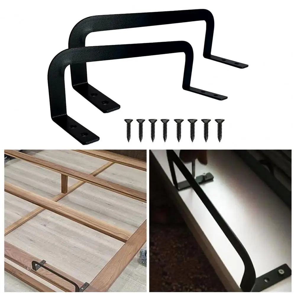 2 Pcs Mattress Retainer Bar Adjustable Bed Keep in Place Anti-skid Mattress Slide Stopper Wooden Bed Frame with Screws