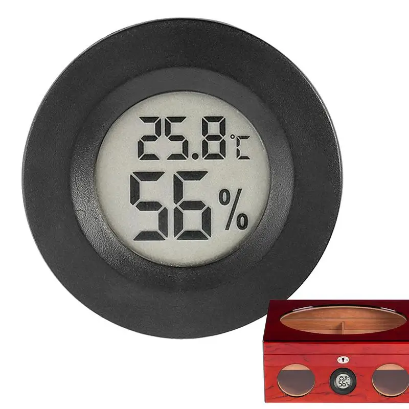 Mini Hygrometer Thermometer Fahrenheits or Celsius Meter Digital LCD Monitor Indoor Room Round Humidity Temperature Gauge