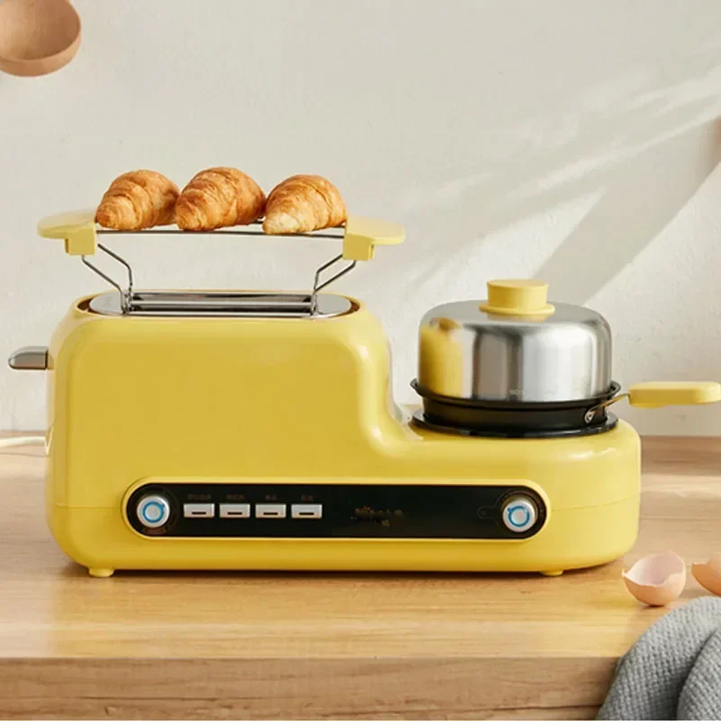 ครัวเรือนแซนวิชเครื่องทําอาหารเช้าเครื่อง Toast Home Multi-Function ขนาดเล็ก Four-in-one เครื่องปิ้งขนมปังเครื่องปิ้งขนมปังดิน