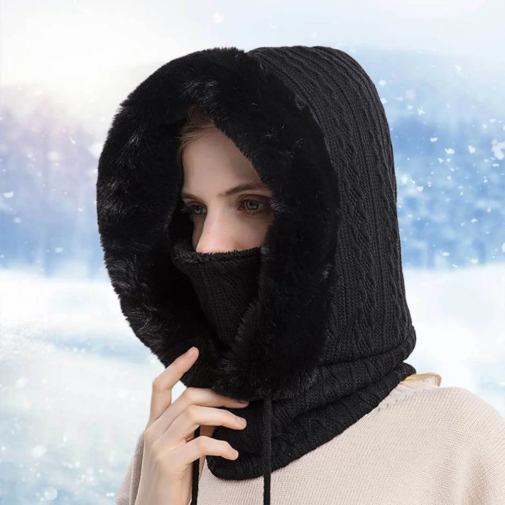 

Зимняя маска для лица, ветрозащитная лыжная маска для лица, шапка с капюшоном, уличная лыжная маска, теплая велосипедная кепка для женщин