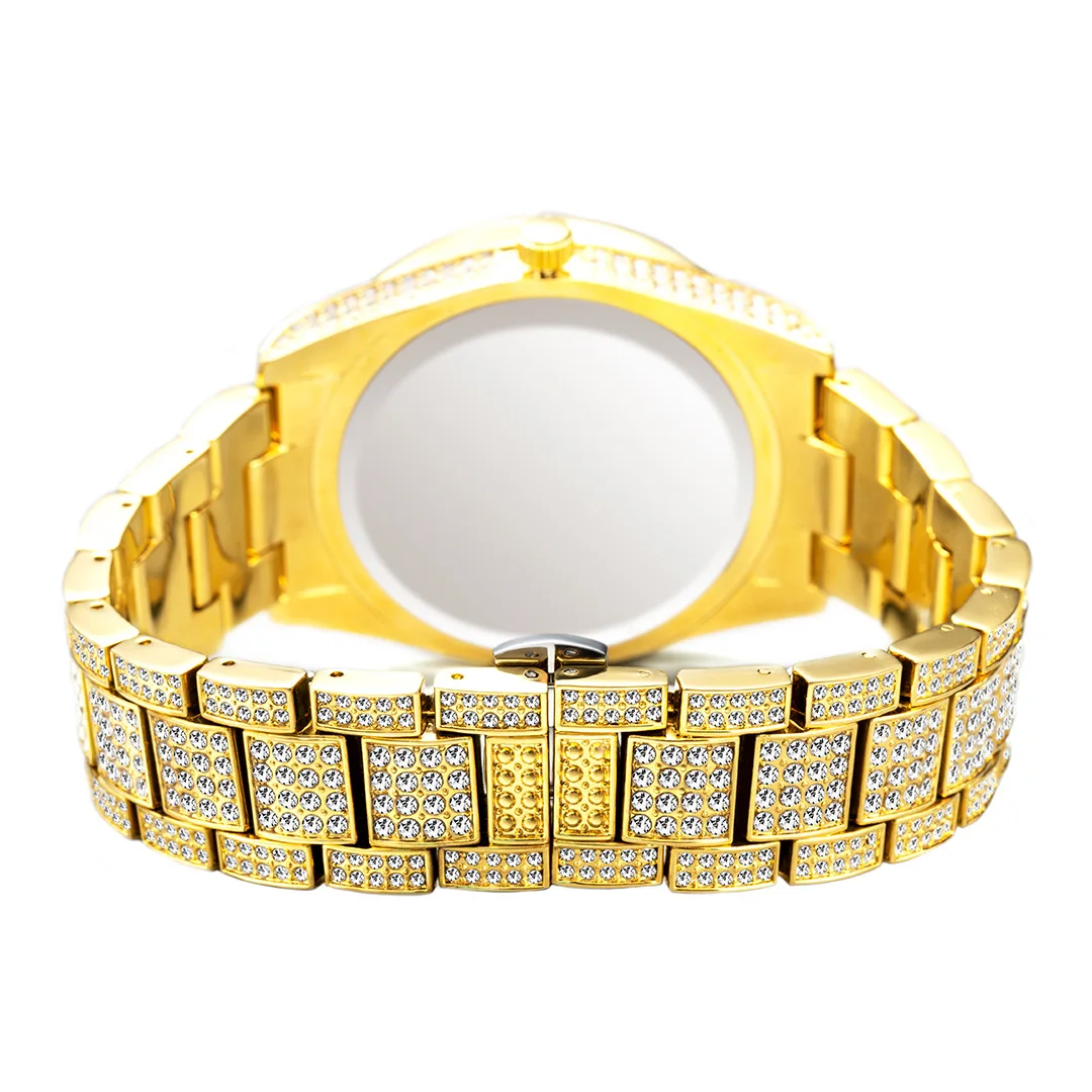 Top Brand Luxury Diamond Watch Iced Out Watches For Men Hip Hop Quartz Wristwatches Date Clock Relogio Masculino Drop Shipping