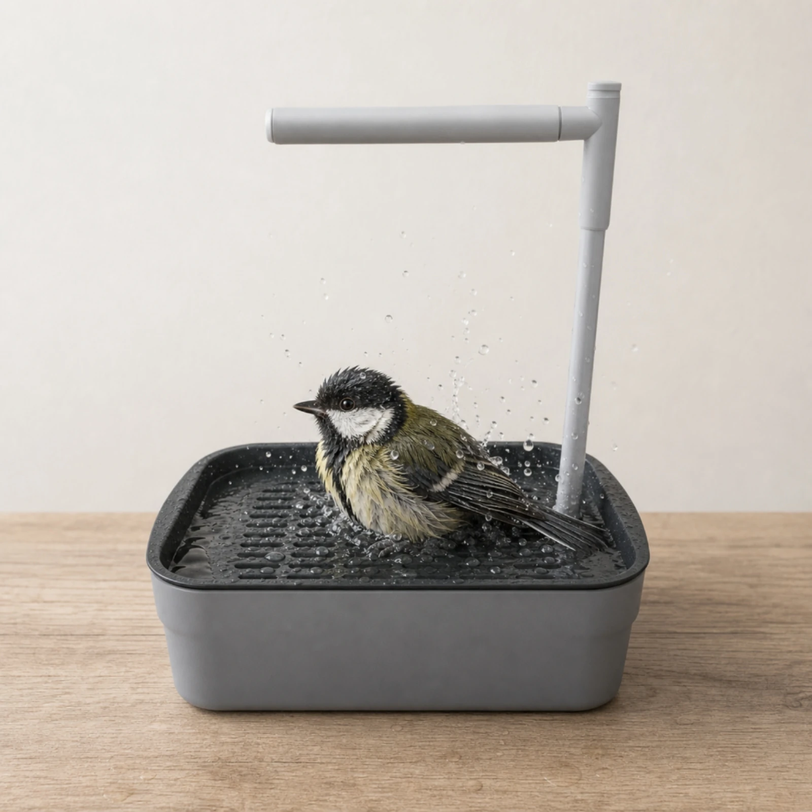 自動給水式バードシャワー、ポンプ付き薄型トレイ、屋内バードル - Home Bath のレビューと価格
