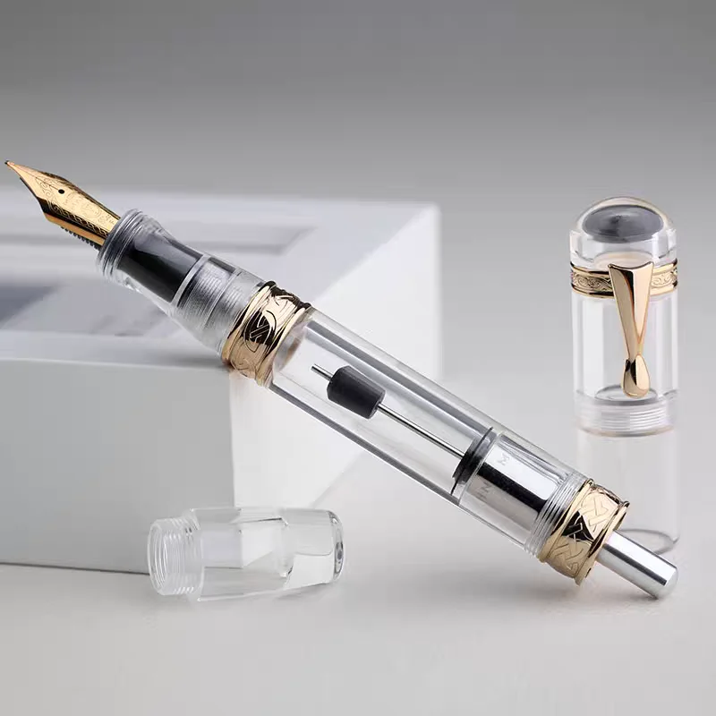 

MAJOHN C5 Ink-absorbing Acrylic Fountain Pen Innovative Push-type Piston Vacuum Large-capacity Ink High-efficiency Pen Gift