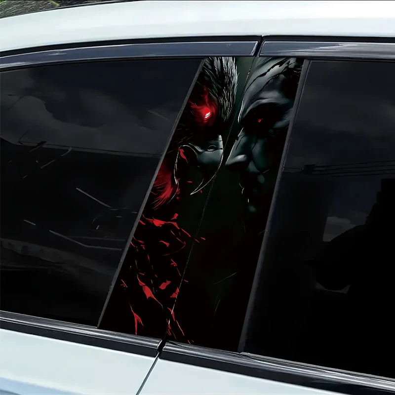 

2 наклейки на B-стойку автомобиля, защитная виниловая пленка Dark Confrontation.