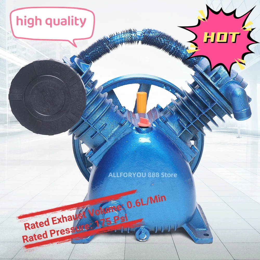 5.5HP 175PSI Replacement Air Compressor Pump Double Stage V Style Low Noise With Pump Speed 800Rpm