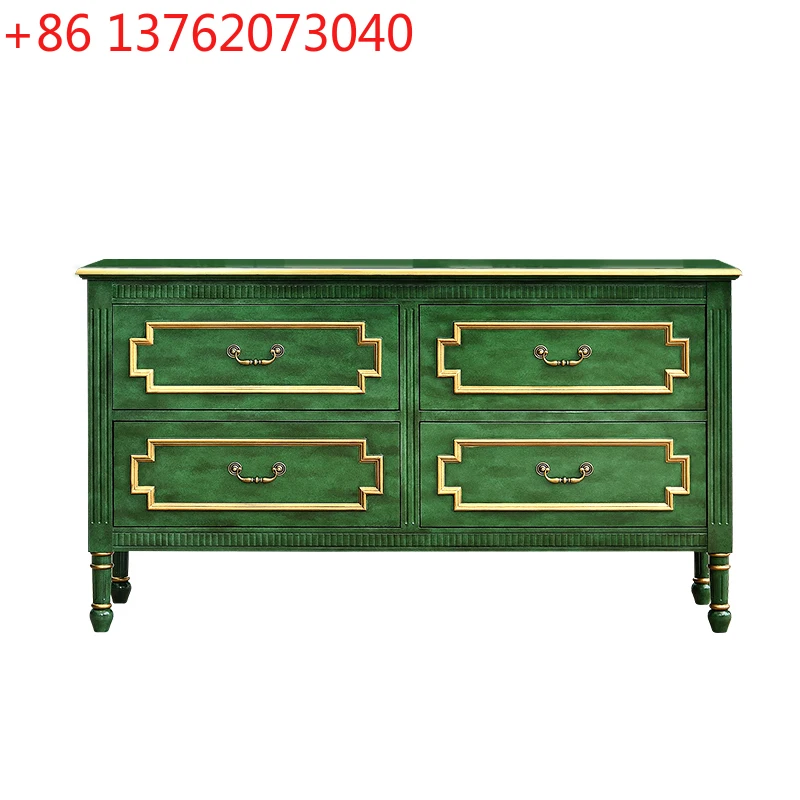 

Четырехсунный шкаф из цельного дерева в американском стиле, хранилище в спальне, хранилище для телевизора, декоративный шкаф для входа в гостиную