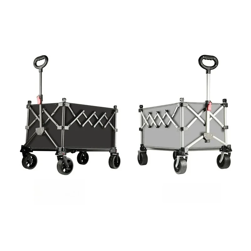 Heavy Duty Folding Camping Wagon Cart Portable Outdoor Utility Trolley with Large Capacity for Beach Garden Picnic Shopping