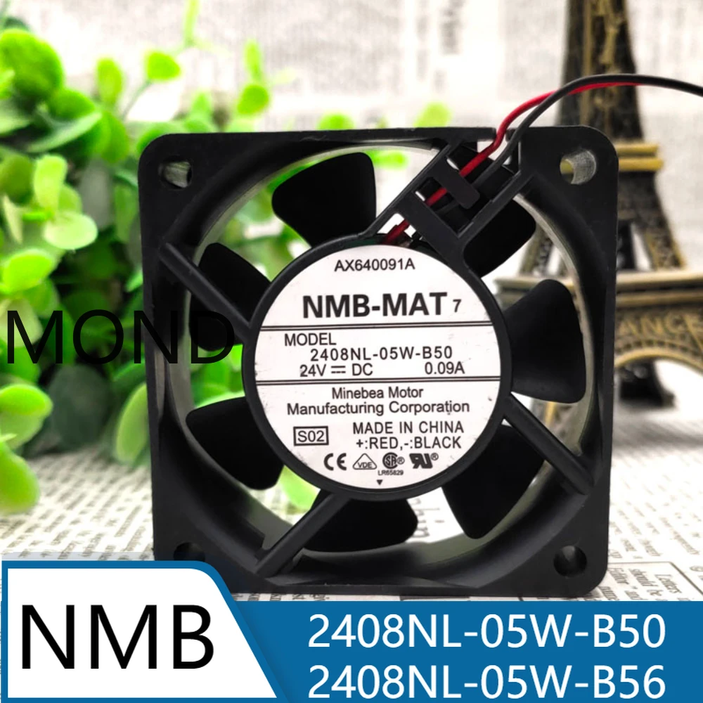 

New 2408NL-05W-B56 2408NL-05W-B50 Server Fan for NMB NMB-MAT High Air Axial Flow CPU Power Supply Inverter Cooling Fan 6020 6CM