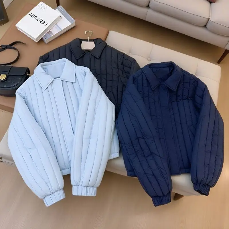 

2025 New Lightweight Short Cotton Jacket For Women's Autumn And Winter Versatile Commuting Jacket With Cotton Clip