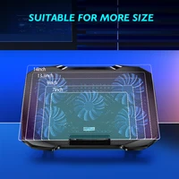 COOLCOLD Laptop Cooling Pad for 12-17 Inch Laptop Cooler Stand, 5 Quiet Fans, 5 Angle Adjustable with Phone Holder 4