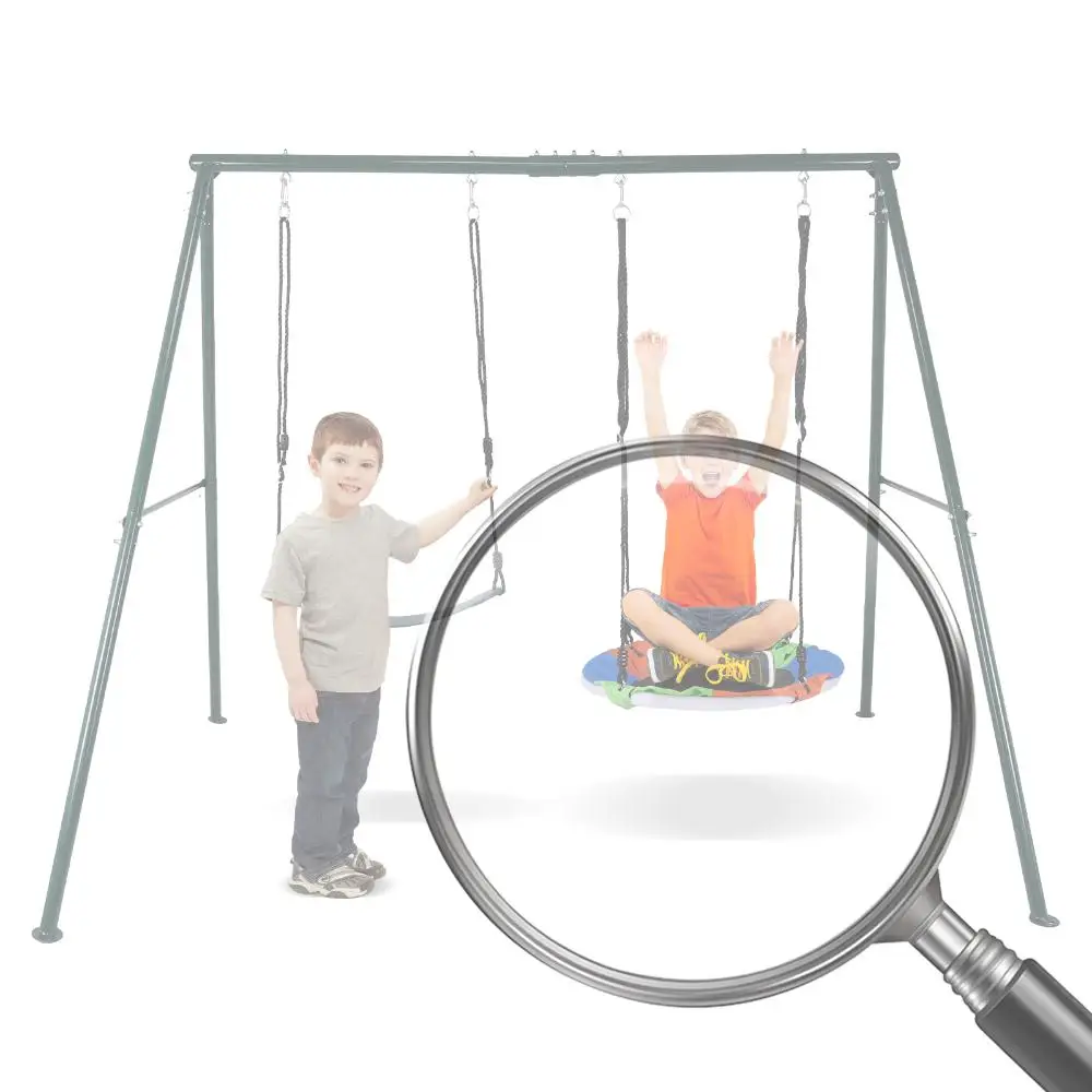 مجموعة أرجوحة إطار أرجوحة معدنية مقاومة للصدأ، إطار ملعب عالي التحمل متعدد الأغراض لحديقة مركز التسوق في رياض الأطفال