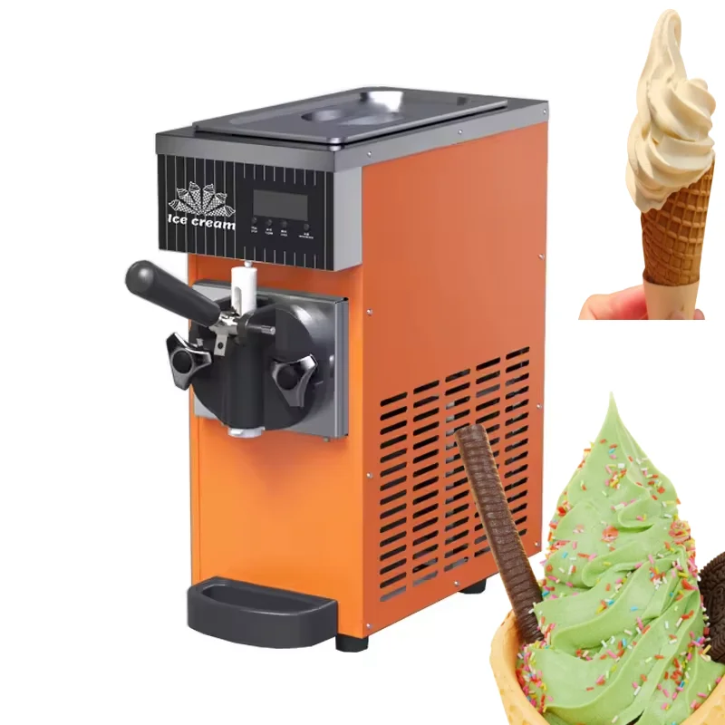 Ice Cream Makers Automatic Commercial Tabletop 1 Flavor Yogurt Ice Cream Making Soft Serve Ice Cream Machine